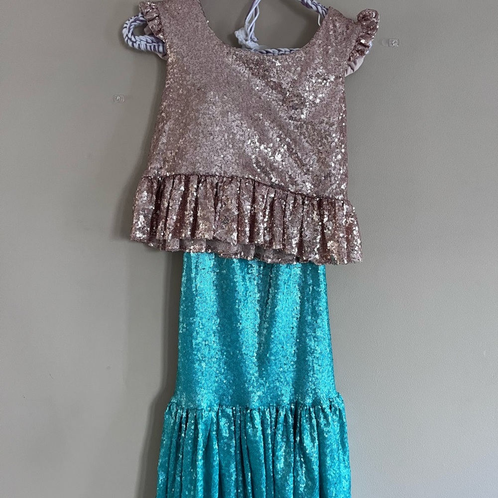 Girls size 10 Sequin Mermaid Costume Size 10.